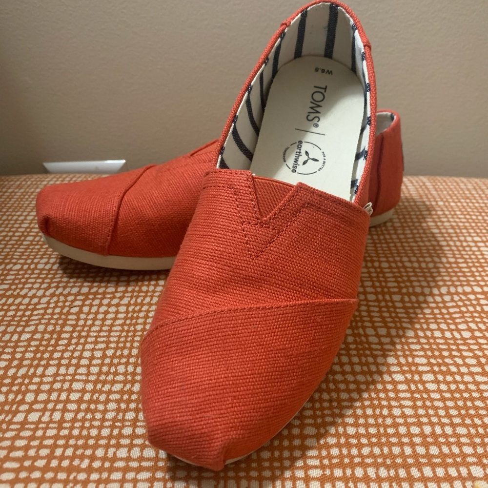 TOMS canvas slip ons